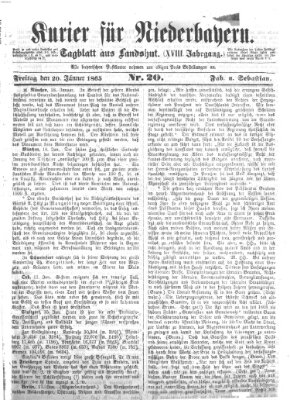 Kurier für Niederbayern Freitag 20. Januar 1865