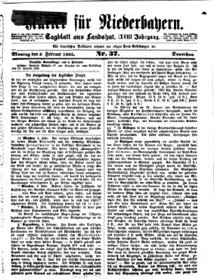 Kurier für Niederbayern Montag 6. Februar 1865