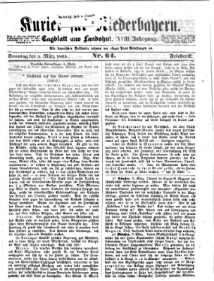 Kurier für Niederbayern Sonntag 5. März 1865
