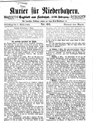 Kurier für Niederbayern Dienstag 7. März 1865