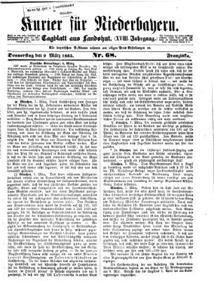 Kurier für Niederbayern Donnerstag 9. März 1865