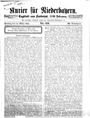 Kurier für Niederbayern Freitag 10. März 1865