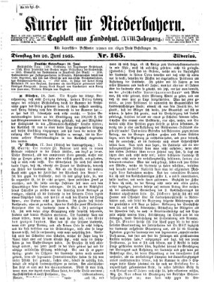 Kurier für Niederbayern Dienstag 20. Juni 1865