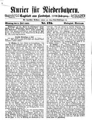 Kurier für Niederbayern Montag 3. Juli 1865