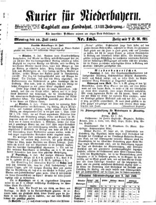 Kurier für Niederbayern Montag 10. Juli 1865