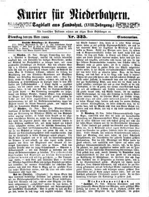 Kurier für Niederbayern Dienstag 28. November 1865