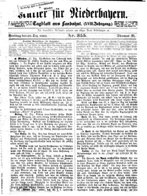Kurier für Niederbayern Freitag 29. Dezember 1865
