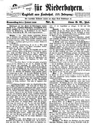 Kurier für Niederbayern Donnerstag 4. Januar 1866