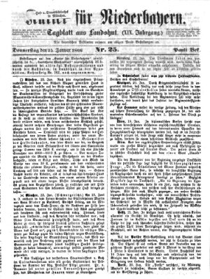 Kurier für Niederbayern Donnerstag 25. Januar 1866