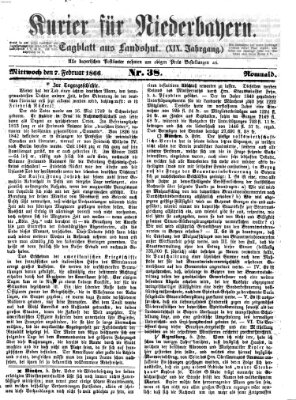 Kurier für Niederbayern Mittwoch 7. Februar 1866