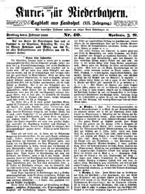 Kurier für Niederbayern Freitag 9. Februar 1866