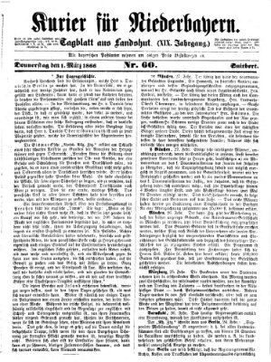 Kurier für Niederbayern Donnerstag 1. März 1866