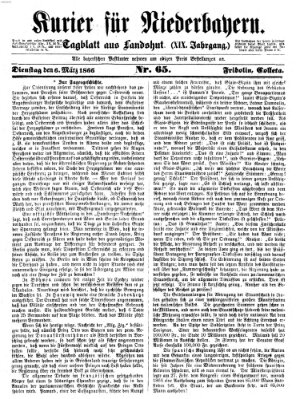 Kurier für Niederbayern Dienstag 6. März 1866