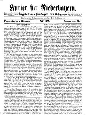 Kurier für Niederbayern Donnerstag 8. März 1866