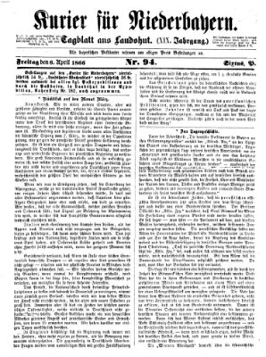 Kurier für Niederbayern Freitag 6. April 1866