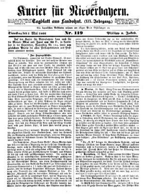Kurier für Niederbayern Dienstag 1. Mai 1866
