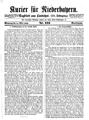 Kurier für Niederbayern Montag 14. Mai 1866