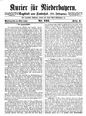 Kurier für Niederbayern Freitag 18. Mai 1866