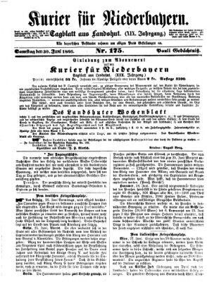 Kurier für Niederbayern Samstag 30. Juni 1866