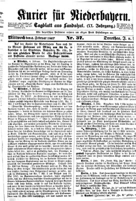 Kurier für Niederbayern Mittwoch 6. Februar 1867