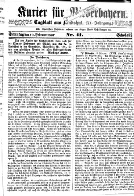 Kurier für Niederbayern Sonntag 10. Februar 1867