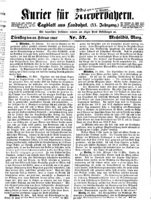 Kurier für Niederbayern Dienstag 26. Februar 1867