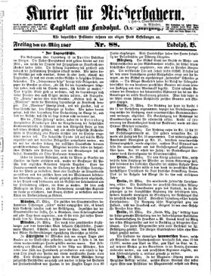 Kurier für Niederbayern Freitag 29. März 1867