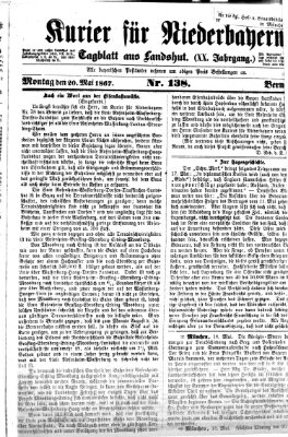Kurier für Niederbayern Montag 20. Mai 1867