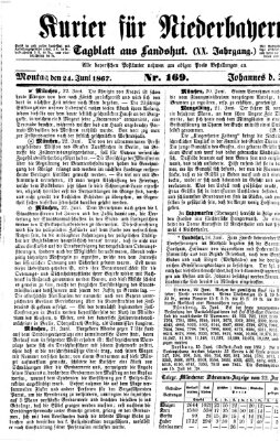 Kurier für Niederbayern Montag 24. Juni 1867