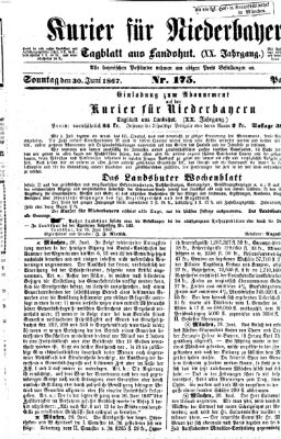 Kurier für Niederbayern Sonntag 30. Juni 1867