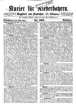 Kurier für Niederbayern Dienstag 23. Juli 1867