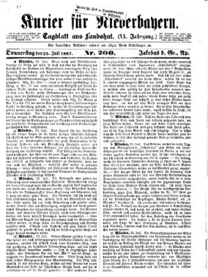 Kurier für Niederbayern Donnerstag 25. Juli 1867