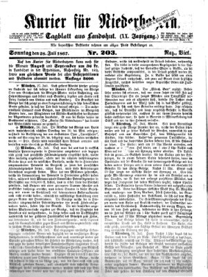 Kurier für Niederbayern Sonntag 28. Juli 1867