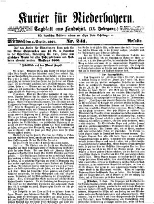 Kurier für Niederbayern Mittwoch 4. September 1867