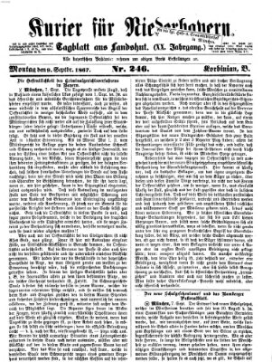 Kurier für Niederbayern Montag 9. September 1867