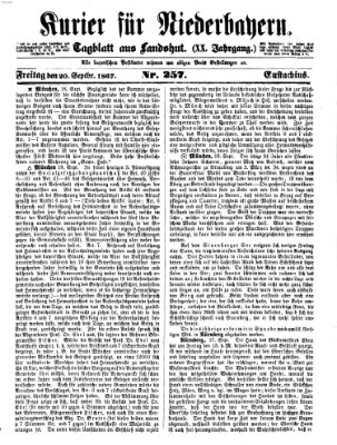 Kurier für Niederbayern Freitag 20. September 1867