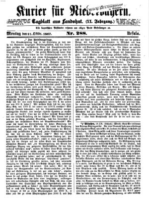 Kurier für Niederbayern Montag 21. Oktober 1867