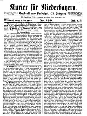 Kurier für Niederbayern Mittwoch 23. Oktober 1867