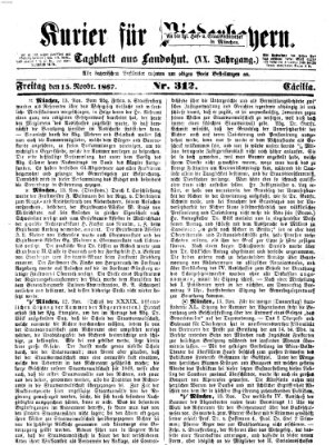 Kurier für Niederbayern Freitag 15. November 1867