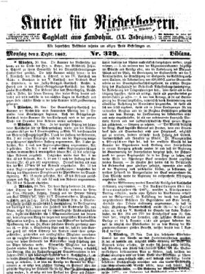 Kurier für Niederbayern Montag 2. Dezember 1867