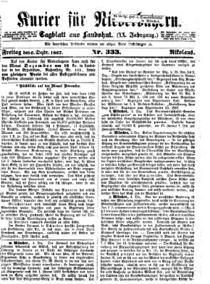 Kurier für Niederbayern Freitag 6. Dezember 1867
