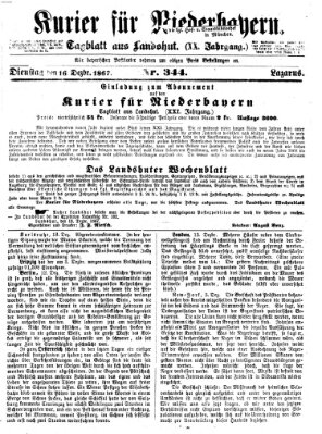 Kurier für Niederbayern Montag 16. Dezember 1867