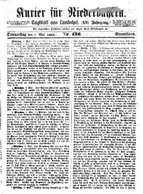 Kurier für Niederbayern Donnerstag 7. Mai 1868