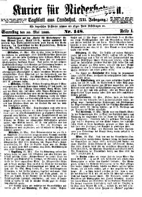 Kurier für Niederbayern Samstag 30. Mai 1868