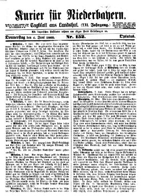 Kurier für Niederbayern Donnerstag 4. Juni 1868