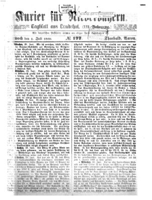 Kurier für Niederbayern Mittwoch 1. Juli 1868