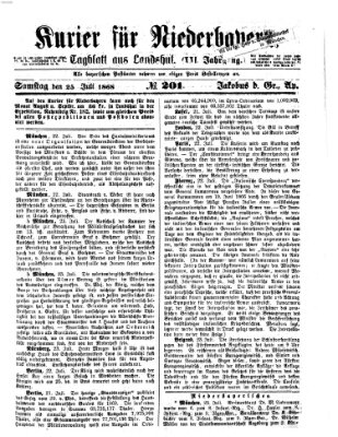 Kurier für Niederbayern Samstag 25. Juli 1868