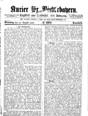 Kurier für Niederbayern Sonntag 16. August 1868