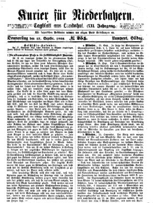 Kurier für Niederbayern Donnerstag 17. September 1868