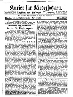 Kurier für Niederbayern Montag 28. September 1868